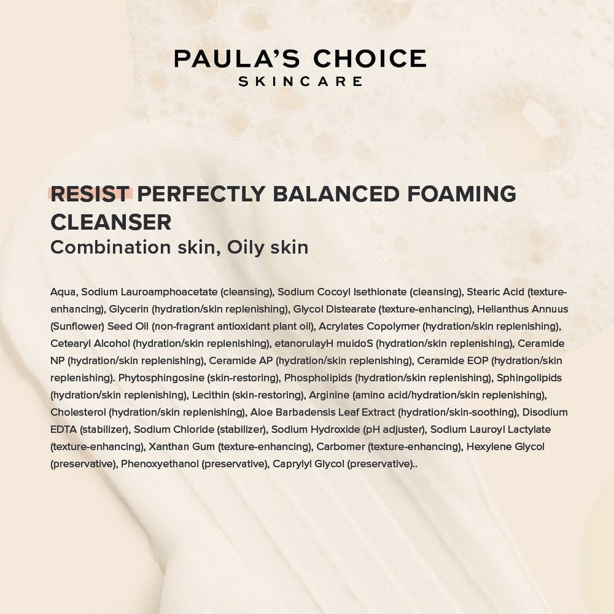 Paula’s Choice Resist Anti-Aging Foaming Gezichtsreiniger combi/vette huid