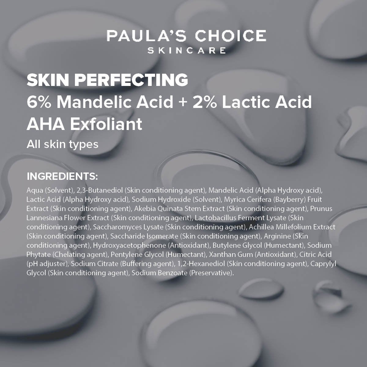 Paula’s Choice Skin Perfecting 6% Mandelic + 2% Lactic Acid Exfoliant