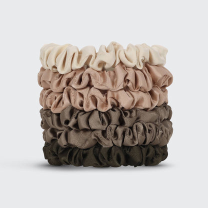 Kitsch Ultra Petite Satin Scrunchies 6 stuks - Eucalyptus